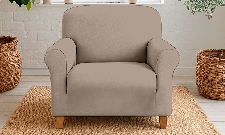 Image 28: Water-Resistant, Elegant Velvet Sofa Cover in Various Sizes