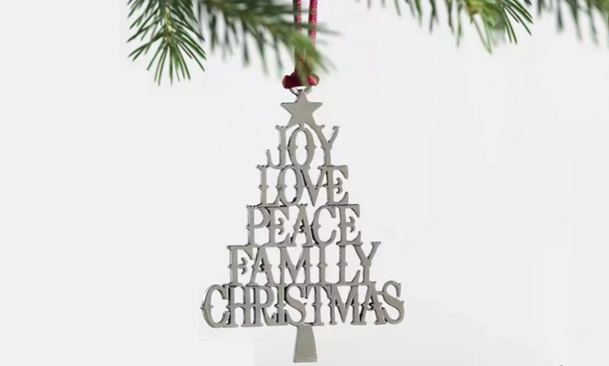 Image 10: Christmas Hanging Metal Ornament Tree Decorations