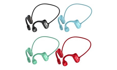 Groupon Unisex Kids Blue Tooth 5.2 Bone Conduction Sports Headphones:red
