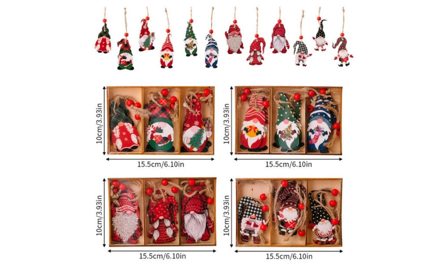 Image 12: Christmas Gift Cute Painted Wooden Ornament