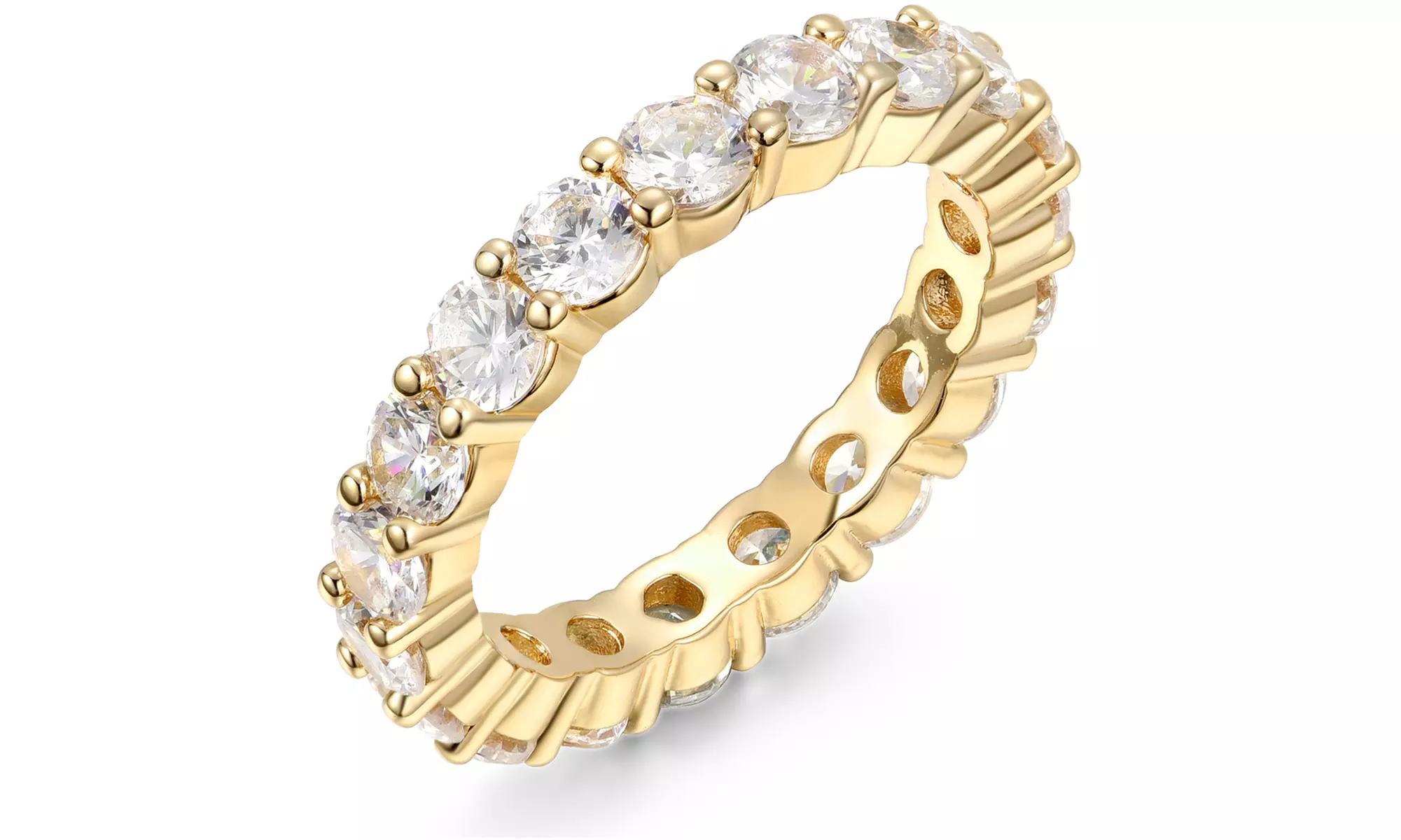 Luxury Cubic Zirconia Eternity Ring Collection in Sterling Silver