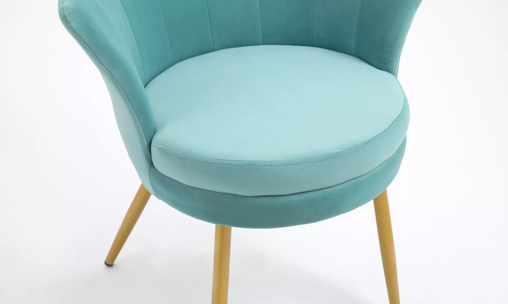 Fluwelen schelpfauteuil