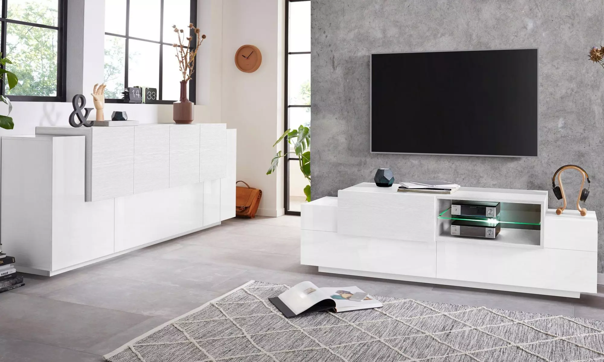 Mobili soggiorno Coro Made in Italy, disponibile in diversi modelli e con spedizione gratuita - Primary Image