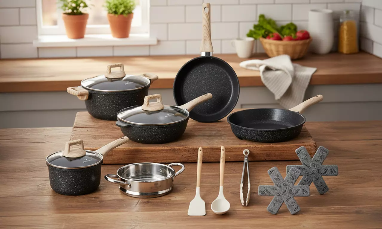 14-tlg. Kochgeschirr-Set mit Antihaftbeschichtung