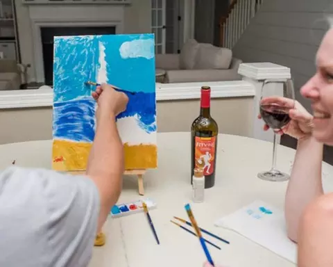 Two-Hour Painting Class for One or Two with Complementary Wine