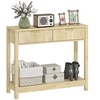 Image 2: HOMCOM Console Table with Fluted Drawers