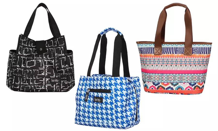 Nicole Miller, Lily Bloom, and BCBG Colorful Insulated Lunch Totes
 - Primary Image