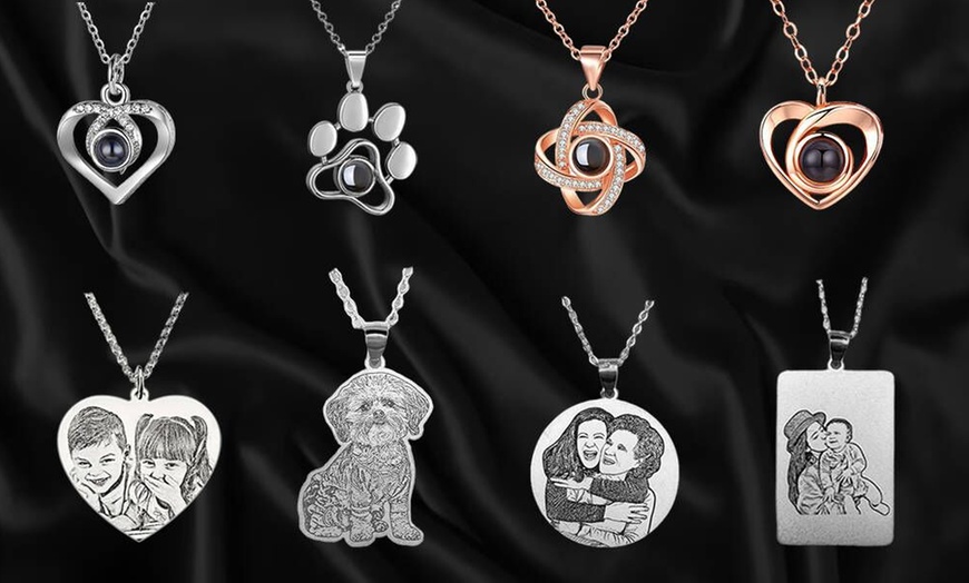 Image 2: Photo Necklaces in 925 Sterling Silver or Projection Necklaces