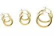 3 Pack Italian Hoop Earrings in sterling silver - Second Medium