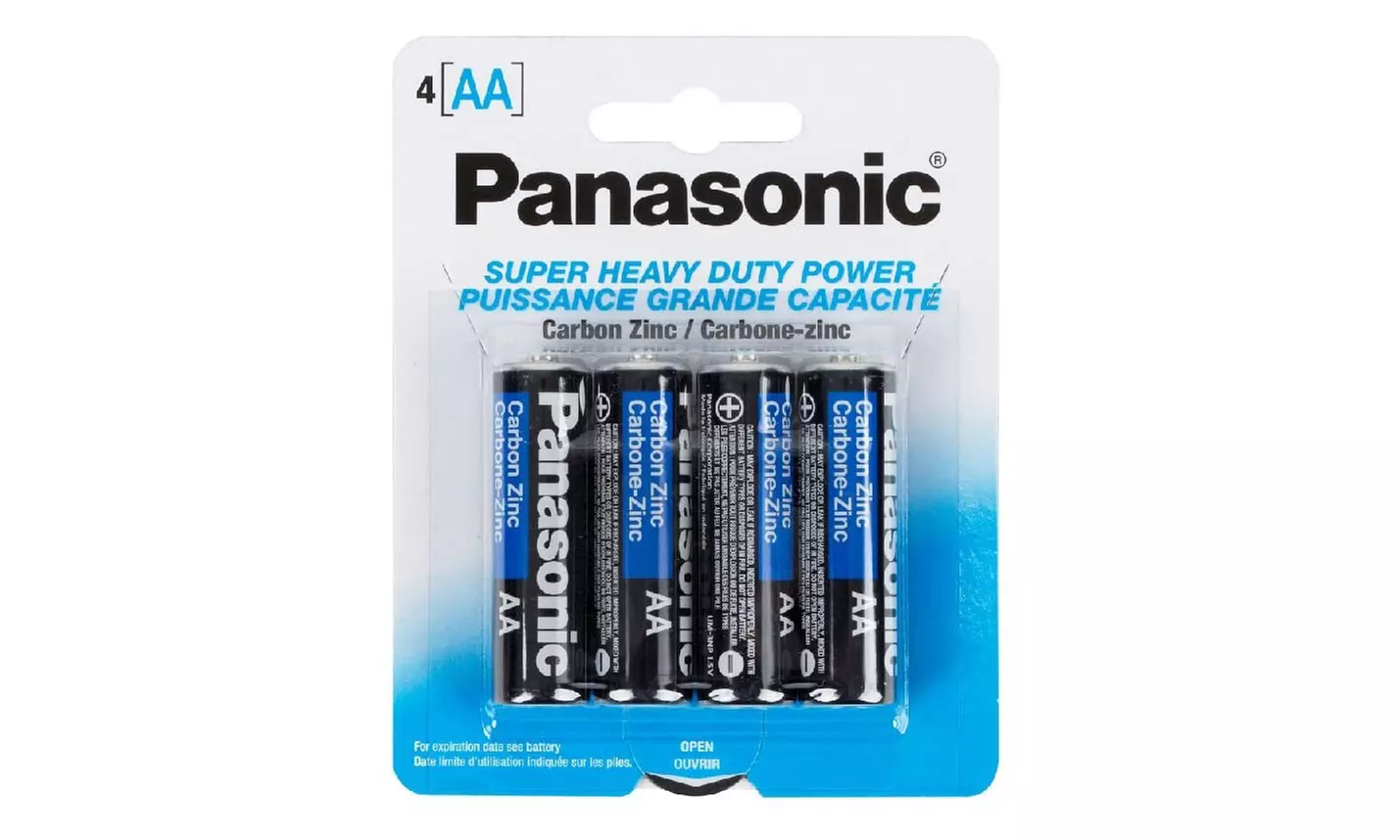 96-Pack: Panasonic Super Heavy Duty Batteries AA or AAA