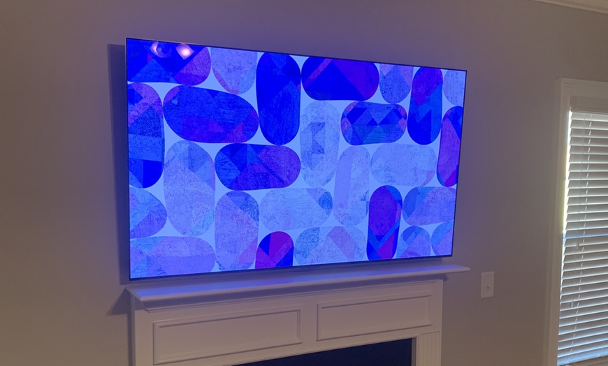 Image 2: TV Mounting for Up to 65'' or 85" w/ or w/o Wires Concealed In Wall 