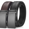 Image 2: Men's Automatic Buckle Genuine Leather Belt