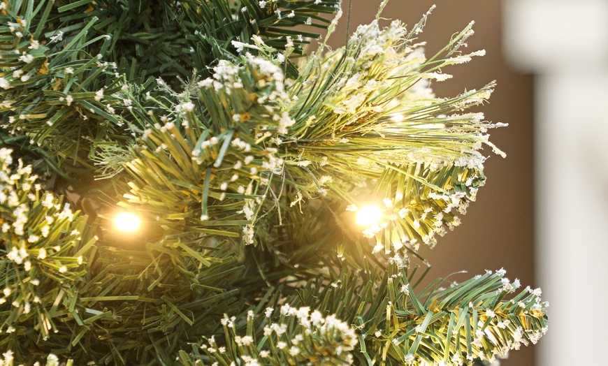 Image 16: Prelit Small Christmas Tree, Snow Flocked Tabletop Xmas Tree