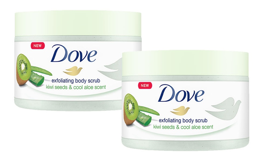 Image 5: One or Two 225ml Dove Body Scrubs