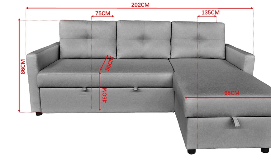 Image 5: Savona Three Seater Storage Sofa