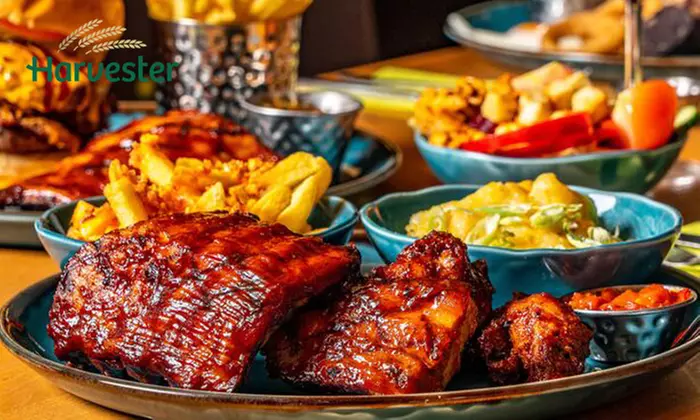 Two or Three-Course Meal for Two Adults and Up to 2 Children at Harvester (Up to 46% Off) - Primary Image