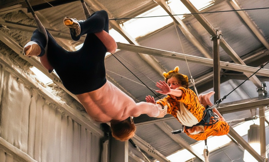Image 1: 2-Hour Flying Trapeze Beginner Experience for One or Two People