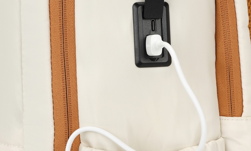 Image 8: Backpack With Waist Pack and USB Charging Ports