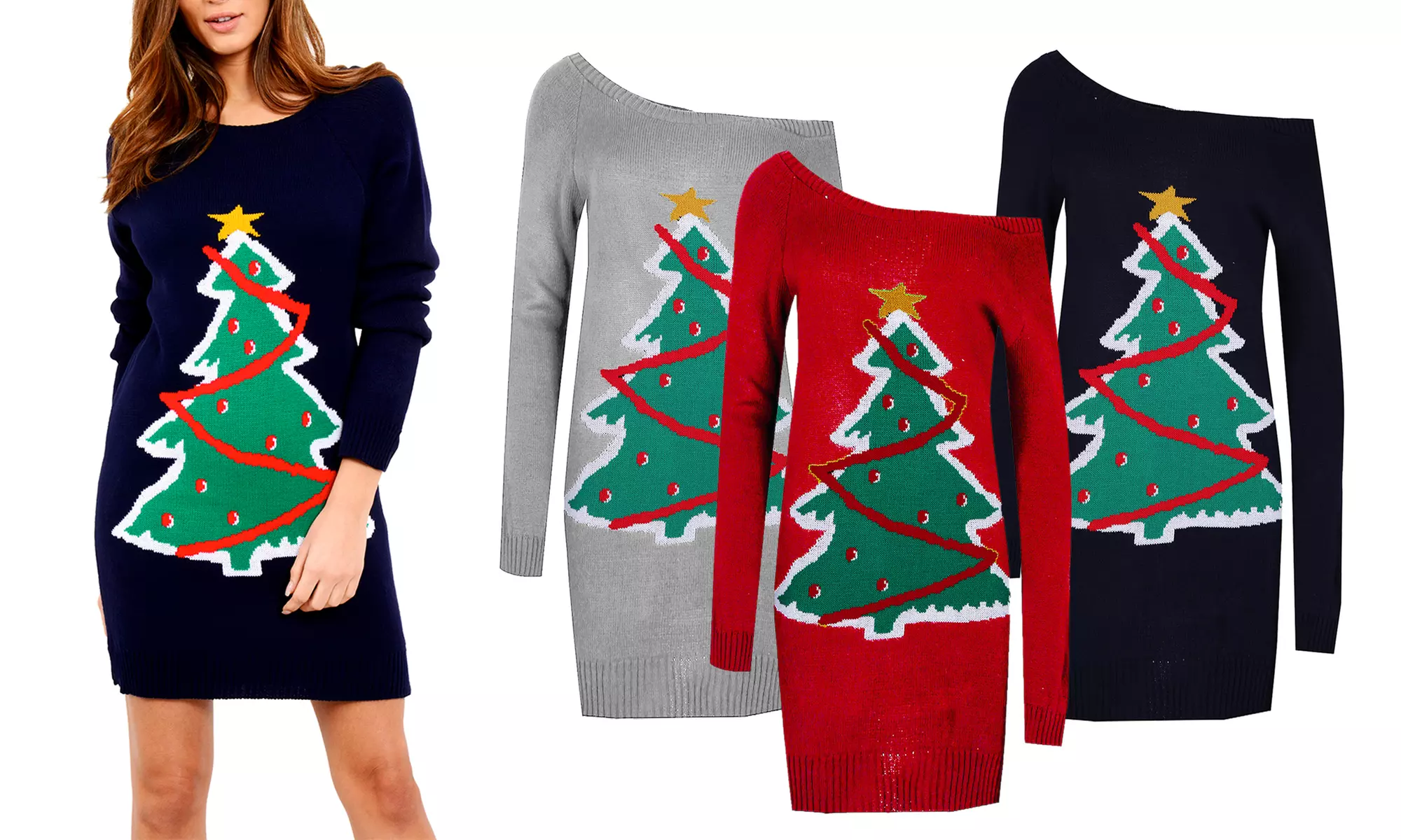 Robes pull "sapin de noël" - Primary Image