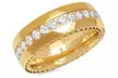1.12 Cttw Men's Stainless Steel Chain Link Inlay Ring With Cubic Zirconia - Second Medium