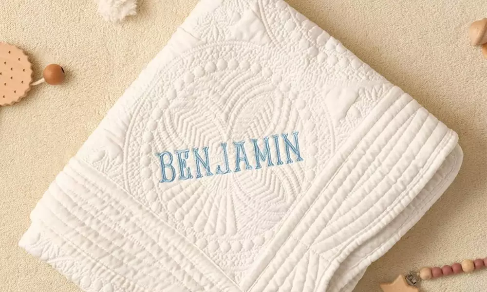 1 ou 2 couvertures brodées personnalisées pour bébé