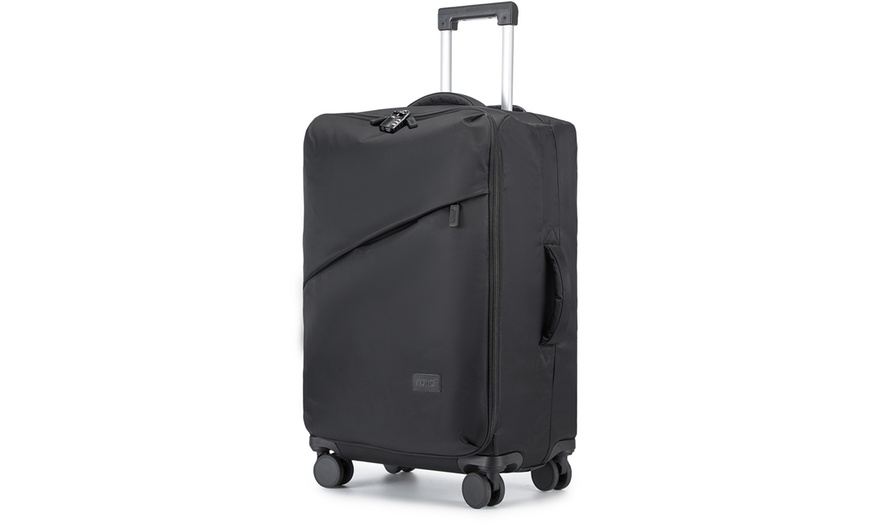 Image 8: KONO Lightweight Soft Shell Suitcase Set TSA Lock Wet/Dey Compartment