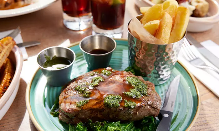 Enjoy a 2 Course Meal with Sparkling Wine for Two, Three, or Four