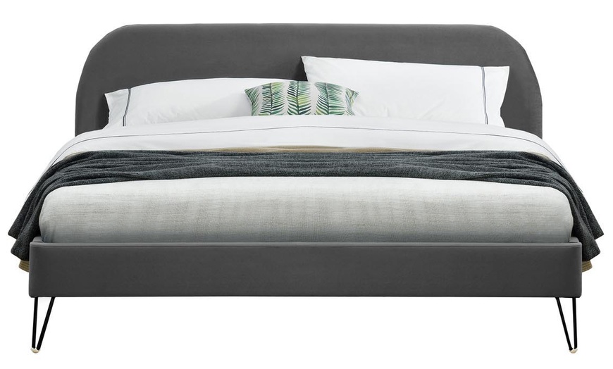 Image 21: Lit velours "Garbera" 140 x 190 cm ou 160 x 200 cm de Kocoon 