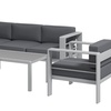 Image 8: Outsunny Aluminium Corner Sofa, Armchair and Table Garden Sofa Set