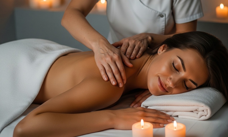 Image 1: Relax with a 30, 45, or 90-min Pamper Package w/ Organic Oils & More at Richness Massage (Up to 39% Off)