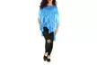 Shoreline Tie Dye Embroidered Poncho Tunic With Front Tie. Plus Sizes Available. - Image 2