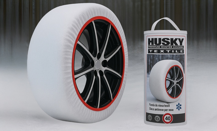 Image 4: Paire de chaussettes à neige pour pneus