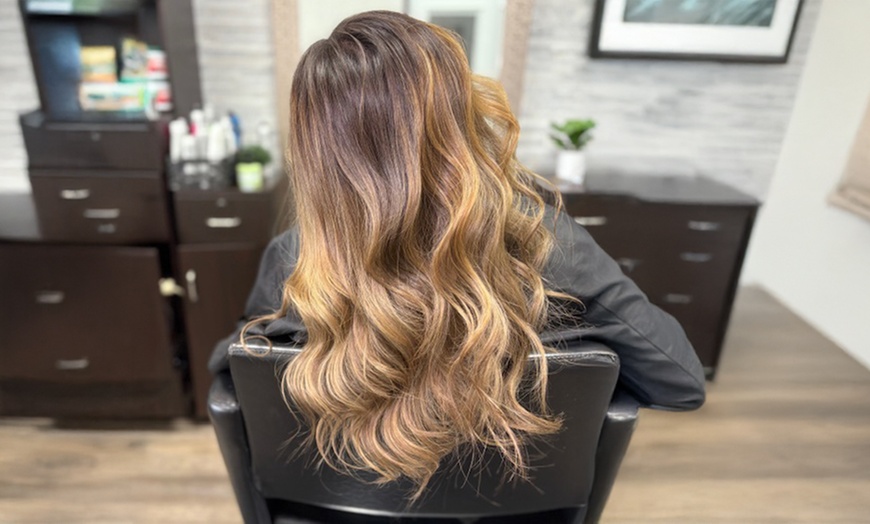 Image 6: Haircut With Deep Conditioning Or Color And Highlights With Blowout