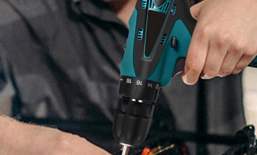 Image 6: Kit de taladro atornillador y amoladora eléctrica a batería de 18 V