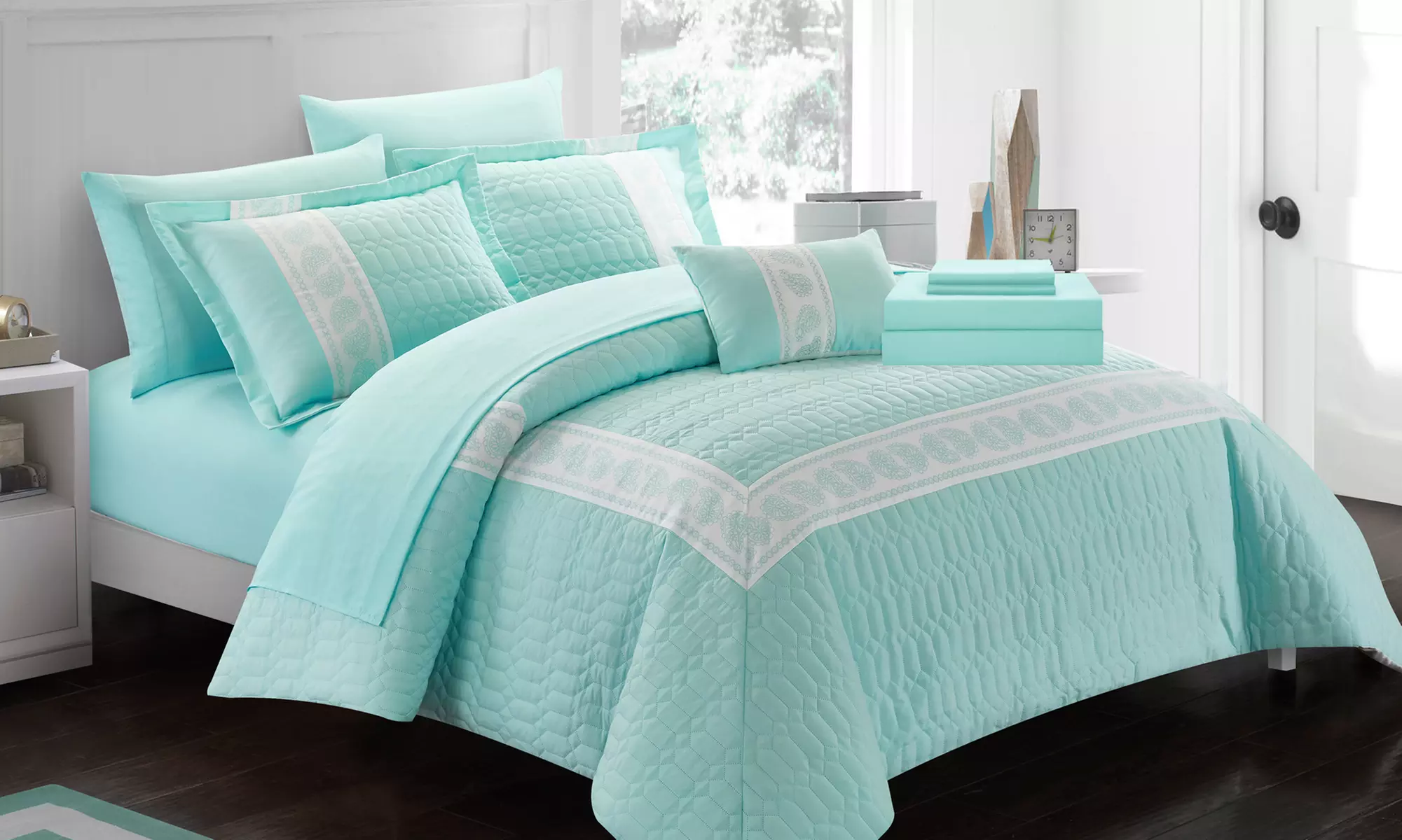 Clearance: Hotel Collection Embossed Comforter Set with Sheets (6 or 8-Piece) - Primary Image