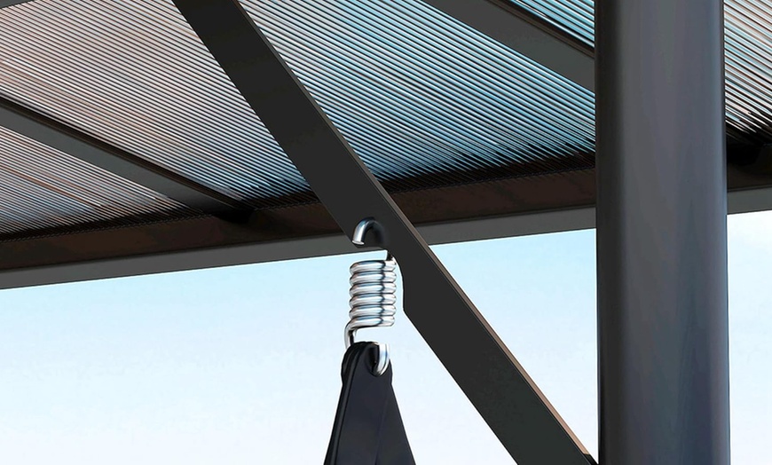 Image 16: Outsunny 3 Seater Garden Swing Seat Bed