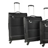 Image 1: Set of 3 Lightweight Luggage - 20'', 24'', 28'' Black Suitcases 