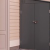 Image 7: Charcoal Black Steel Outdoor Garden Storage Shed