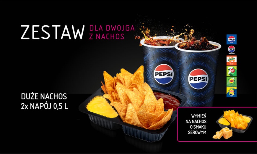 Image 2: Zestawy barowe: napój z popcornem lub nachosami dla 1 lub 2 osób
