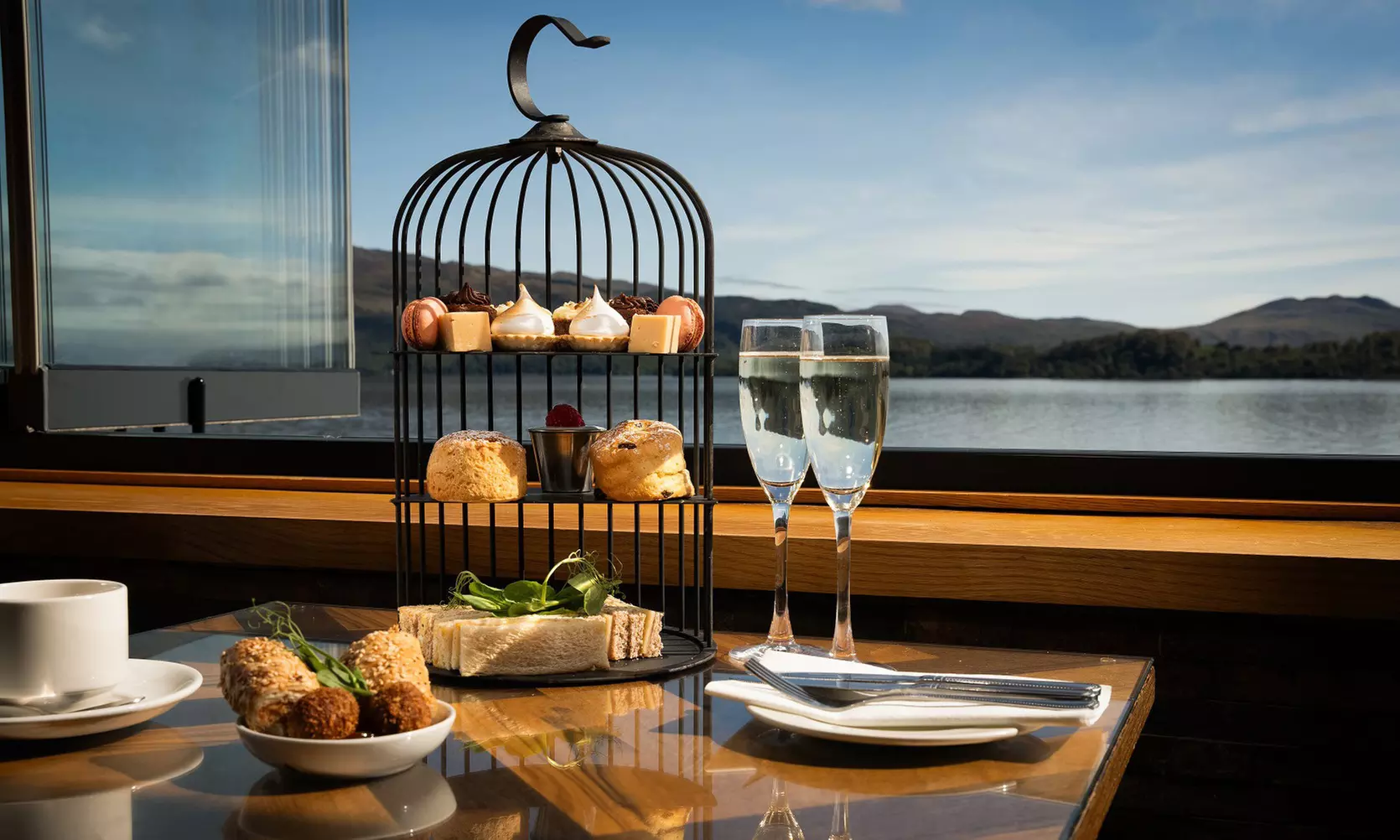 Morning or Afternoon Tea with Prosecco on Loch Lomond with Spa Upgrade