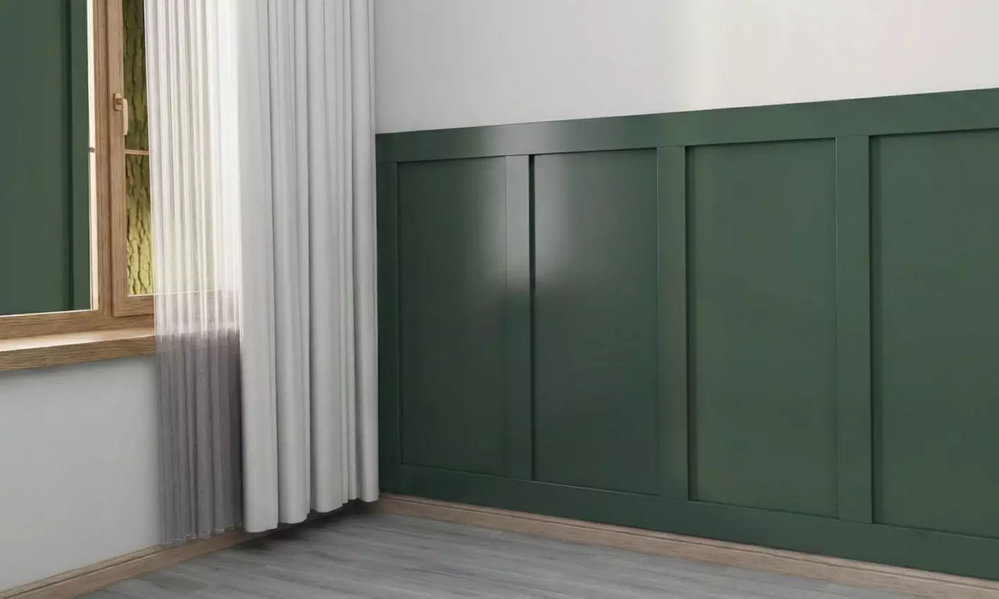 Six-Piece MDF Shaker Wall Panel Kit - Moisture-Resistant