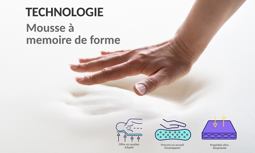 Image 6: Matelas Sampur hybride mémoire de forme gel et ressorts ensachés