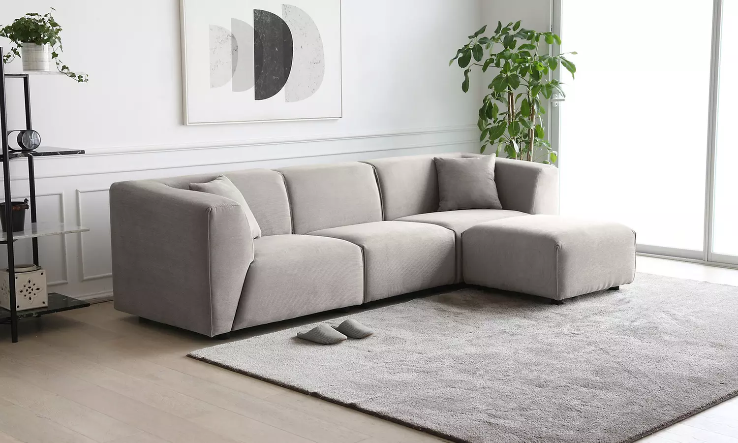 Canapé modulable Kocoon 3 places avec son pouf