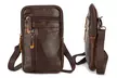 Women Men Leather Phone Pouch Belt Bag Shoulder Crossbody Waist Pack Handbag - Second Medium