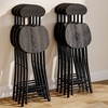 Image 2: Set of Four Compact Wooden Folding Chair with Metal Legs