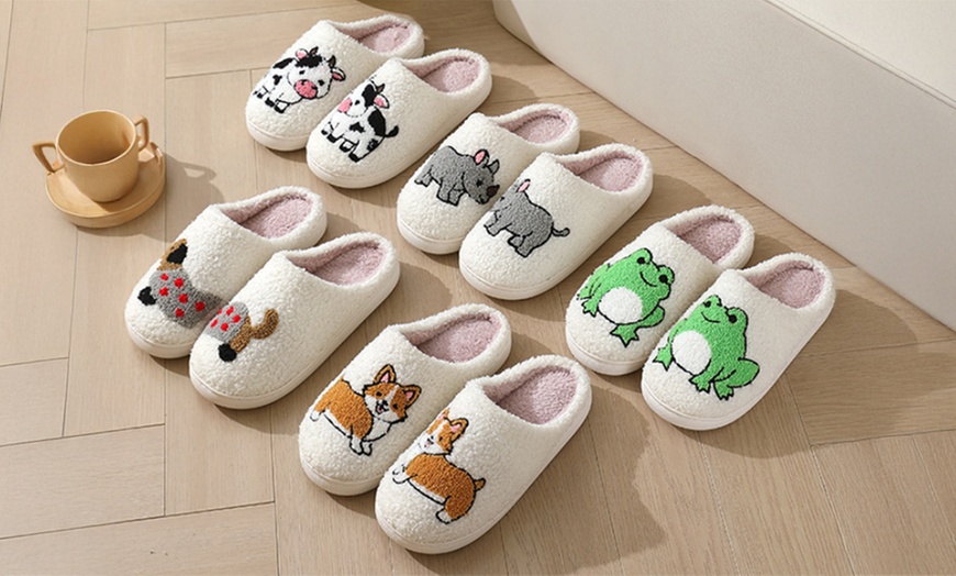 Image 23: Pet-Themed Holiday Slippers