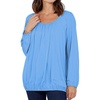 Image 11: Ladies Baggy Fit Ruched Neck Long Sleeve Top