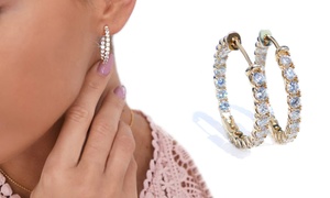 Ah! Jewellery Hoop Earrings with Crystals from Swarovski®