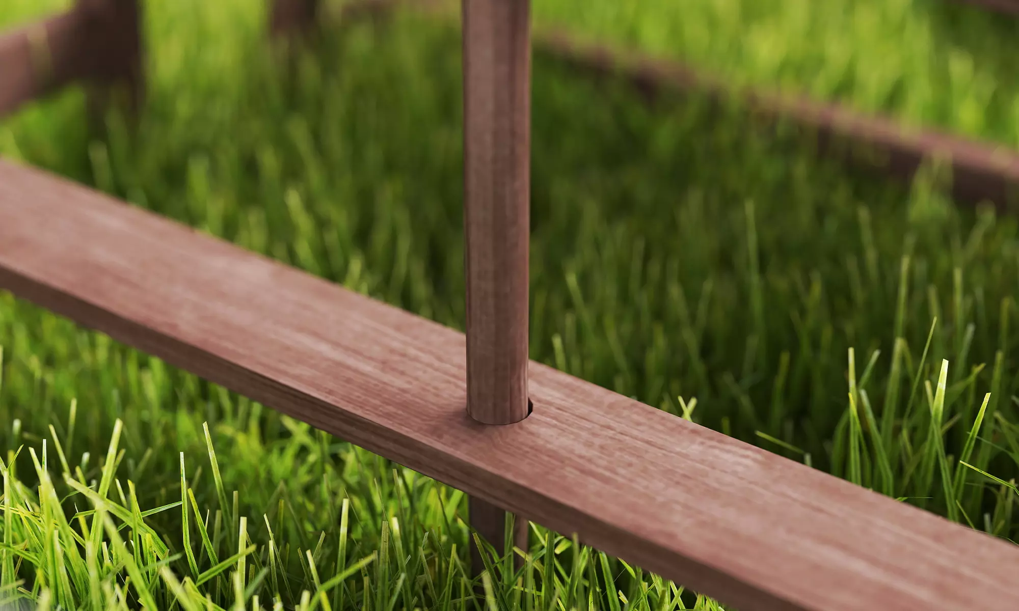 Kids wooden picnic table with umbrella