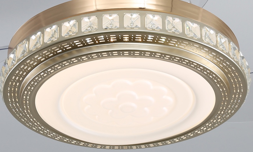 Image 7: 42 Inch LED Ceiling Fan Light with Retractable Blades & Remote Control